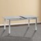 Armen Living Ivan Extension Dining Table in Brushed Stainless Steel and Gray Tempered Glass Top LCIVDIGG - alternate 7